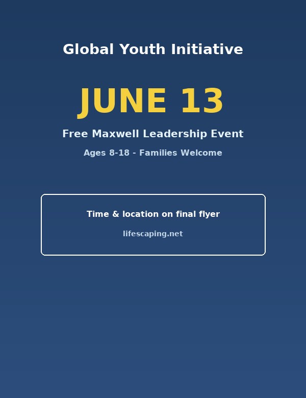 June 13 Global Youth Initiative event flyer
