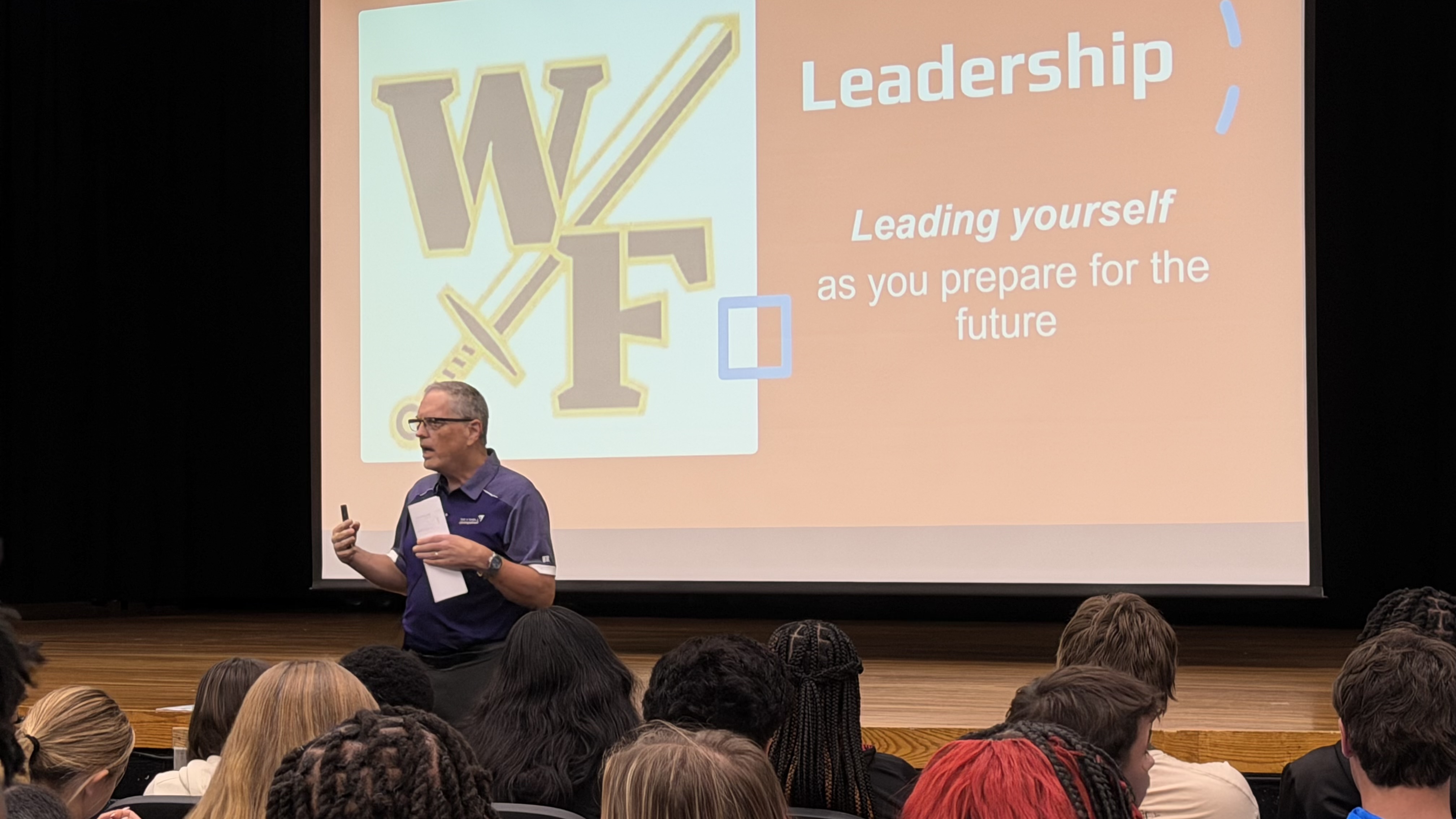 Speaking at West Florence High School